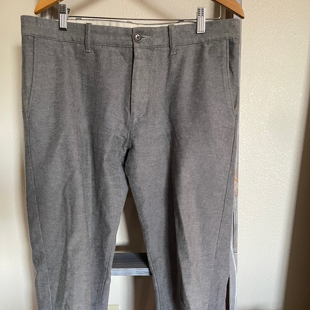 J. Crew Slim Fit Chinos | Grey Textured | 34 x 34